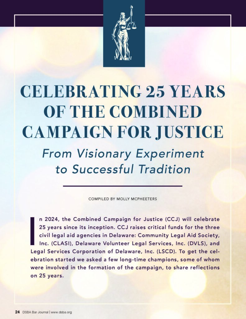 2024 Marks 25 Years of the Combined Campaign for Justice! Combined